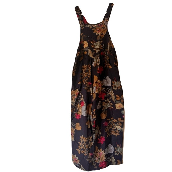Pants - Overall's Jumpsuit Floral, Wide Leg